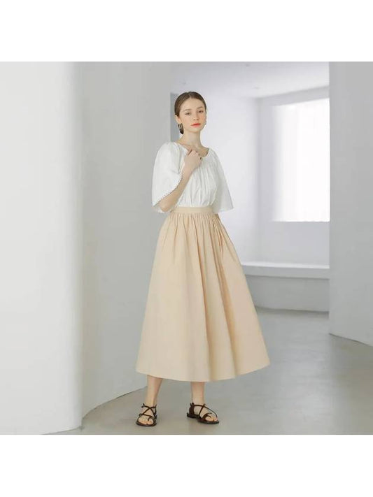 Shirring cotton full skirt - KELLY DONAHUE - BALAAN 2