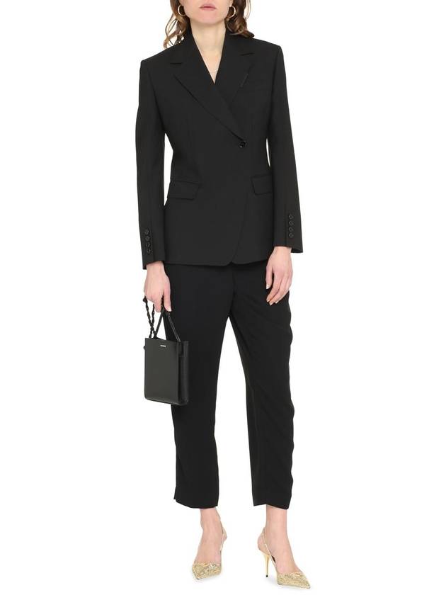 Women's Wool Tailored Blazer Jacket Black - BURBERRY - BALAAN 4