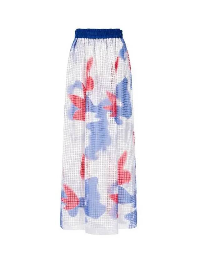 Women s Printed Check Tissue Skirt White 270834 - EMPORIO ARMANI - BALAAN 1