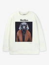 Bacco Embroidered Logo Sweatshirt White - MAX MARA - BALAAN 2