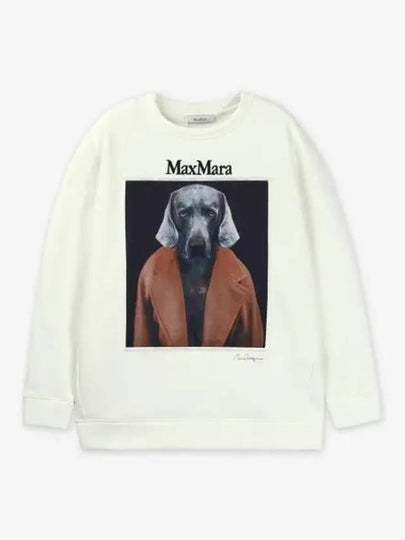 Bacco Embroidered Logo Sweatshirt White - MAX MARA - BALAAN 2