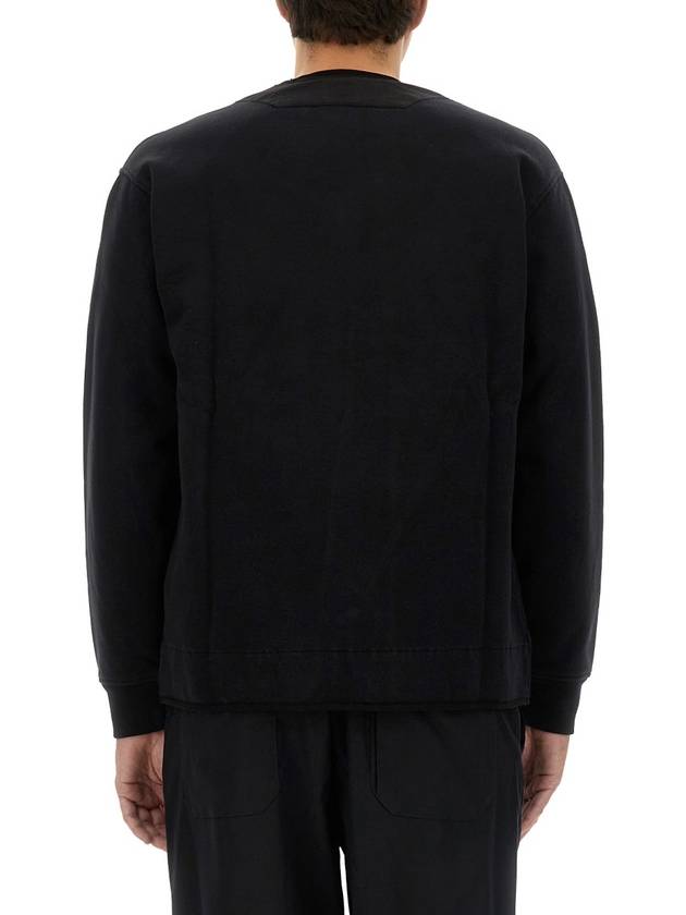 Diagonal Fleece Zip-Up Jacket Black - CP COMPANY - BALAAN 4