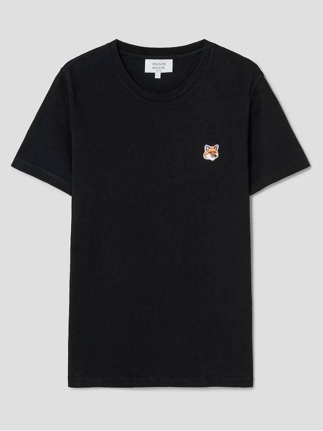 Fox Head Patch Regular Short Sleeve T-Shirt Black - MAISON KITSUNE - BALAAN 4