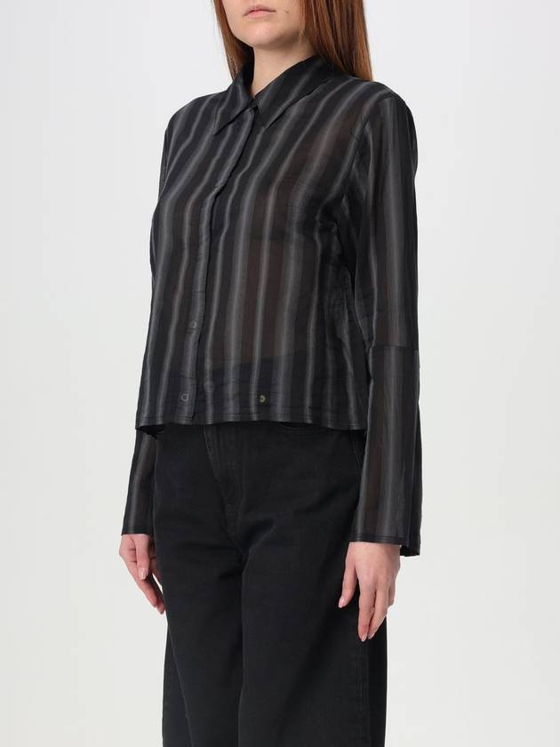 Auto Stripe Sheer Cotton Silk Shirt Black - OUR LEGACY - BALAAN 4