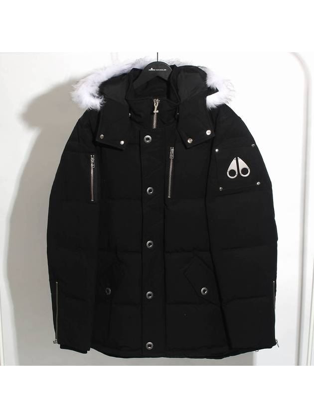 Original 3Q Hooded Padding White Shearling Black - MOOSE KNUCKLES - BALAAN 2