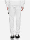 Waffen Patch Cotton Fleece Track Pants White - STONE ISLAND - BALAAN 5