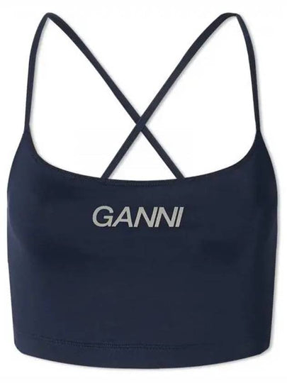 Active Strap Sleeveless Navy - GANNI - BALAAN 2