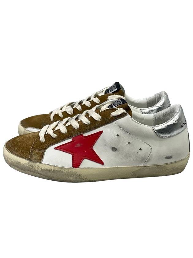 Superstar Low Top Sneakers Red Silver Brown White - GOLDEN GOOSE - BALAAN 3