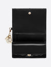 Lady Lotus Patent Cannage Half Wallet Black - DIOR - BALAAN 4