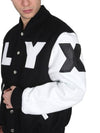 Classic Embossed Logo Leather Varsity Jacket White Black - 1017 ALYX 9SM - BALAAN 5