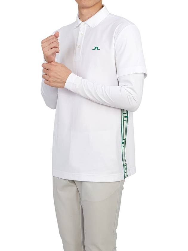 Men's Liam Regular Fit Long Sleeve PK Shirt White - J.LINDEBERG - BALAAN 6