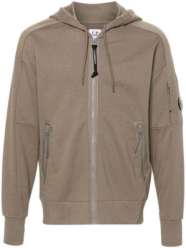 Diagonal Raised Fleece Hooded Jacket Beige - CP COMPANY - BALAAN 2