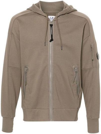 Diagonal Raised Fleece Hooded Jacket Beige - CP COMPANY - BALAAN 2