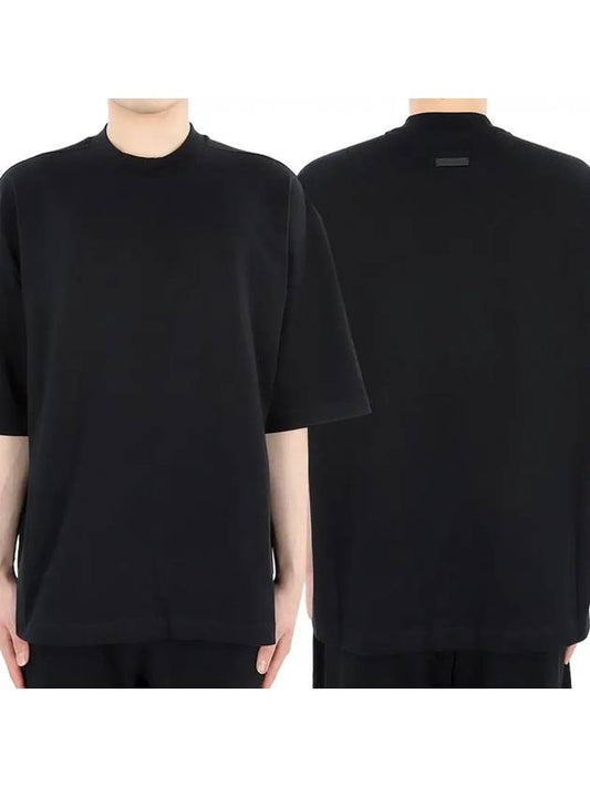 24 S S Men's Logo Patch Lounge Crew Neck Short Sleeve Black FGLW50004JER 001 - FEAR OF GOD - BALAAN 1