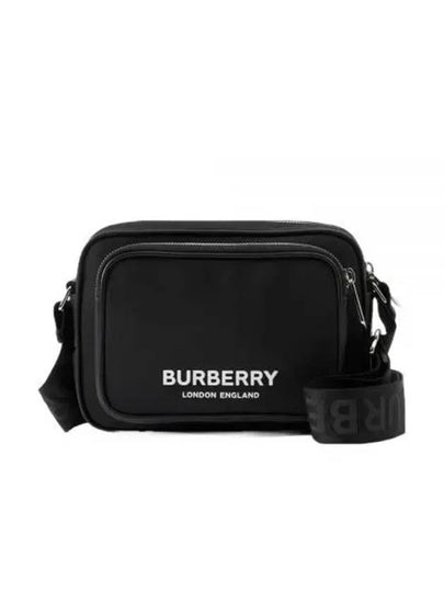 Logo Print Nylon Crossbody Bag Black - BURBERRY - BALAAN 2