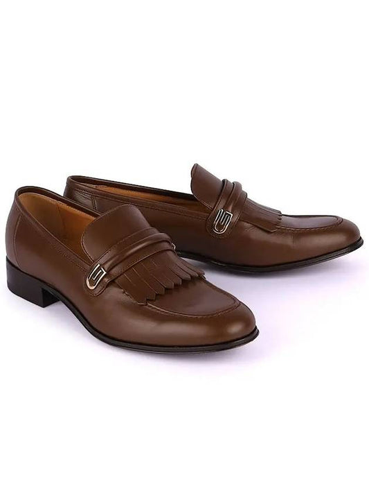 Mirror G Leather Loafers Brown - GUCCI - BALAAN 2