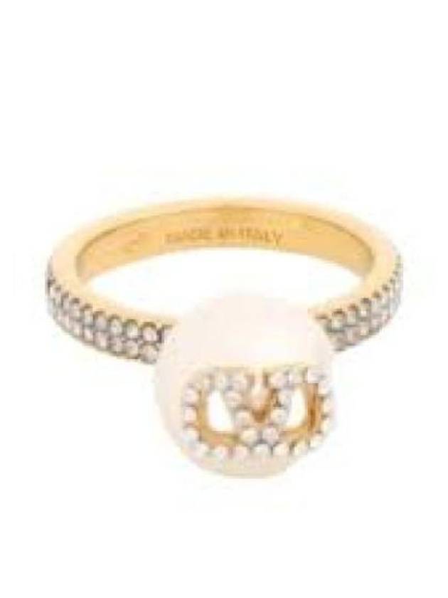 V logo pearl crystal ring - VALENTINO - BALAAN 3