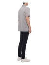 Lightweight Cotton Short Sleeve Polo Shirt Grey - THOM BROWNE - BALAAN 7