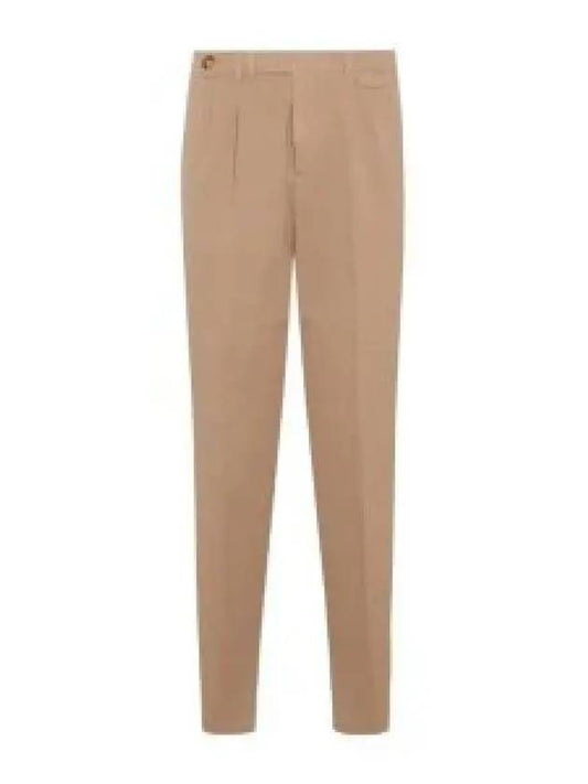 Pleated Detail Chino Straight Pants Beige - BRUNELLO CUCINELLI - BALAAN 2