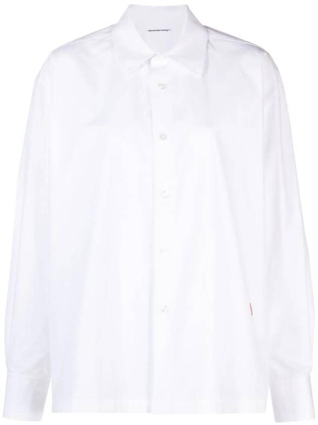 logo applique shirt 4WC1241449 - ALEXANDER WANG - BALAAN 1