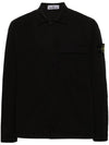 Supima Regular Fit Long Sleeve Shirt Black - STONE ISLAND - BALAAN 2