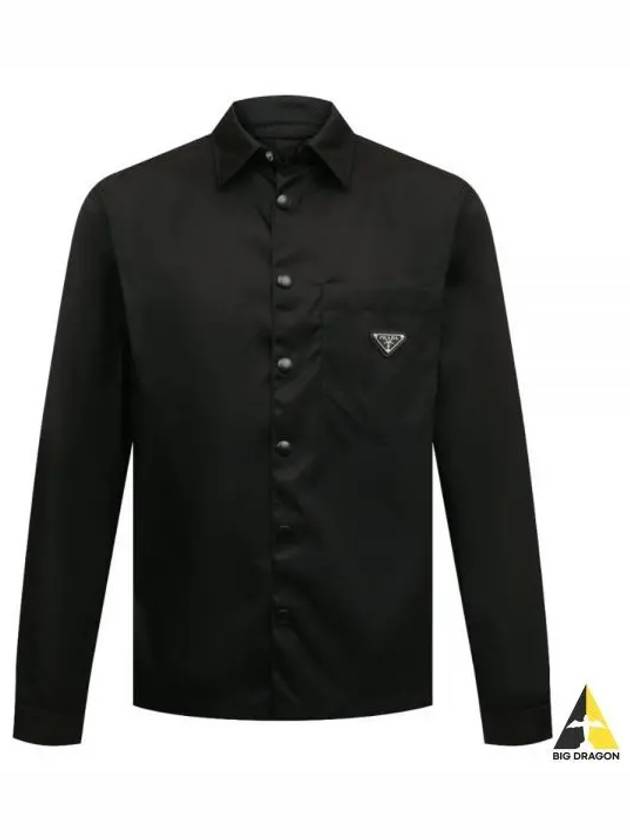 Triangle Logo Re-Nylon Long Sleeve Shirt Black - PRADA - BALAAN 2