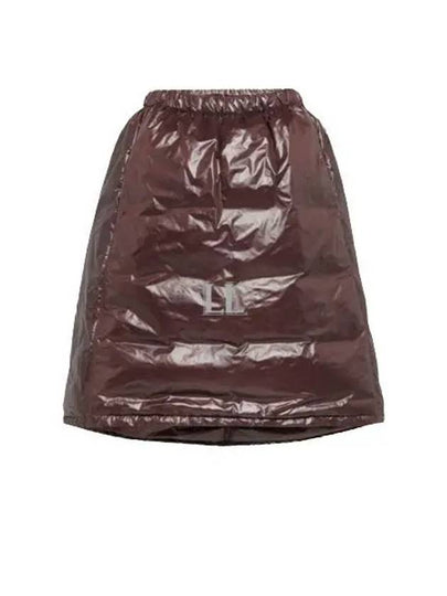 Down Midi Padding A-Line Skirt Brown - JIL SANDER - BALAAN 2