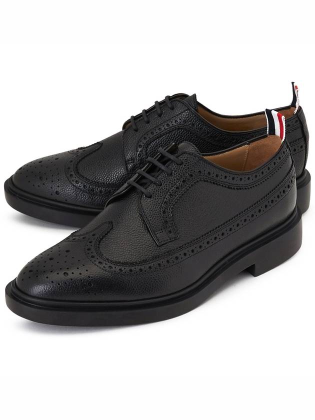 Men's Classic Long Wing Brogue Lace Up Brogue Shoes Black - THOM BROWNE - BALAAN 2