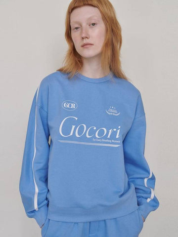 BREATHING MOMENT SWEAT SHIRTS SKY BLUE sweatshirt - GOCORI - BALAAN 1