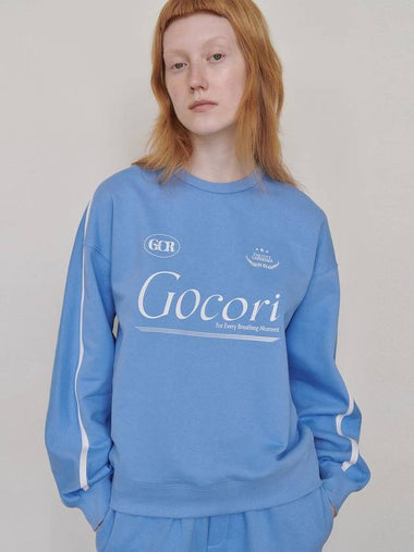 BREATHING MOMENT SWEAT SHIRTS SKY BLUE sweatshirt - GOCORI - BALAAN 1