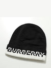 Cashmere Logo Beanie Black - BURBERRY - BALAAN 2