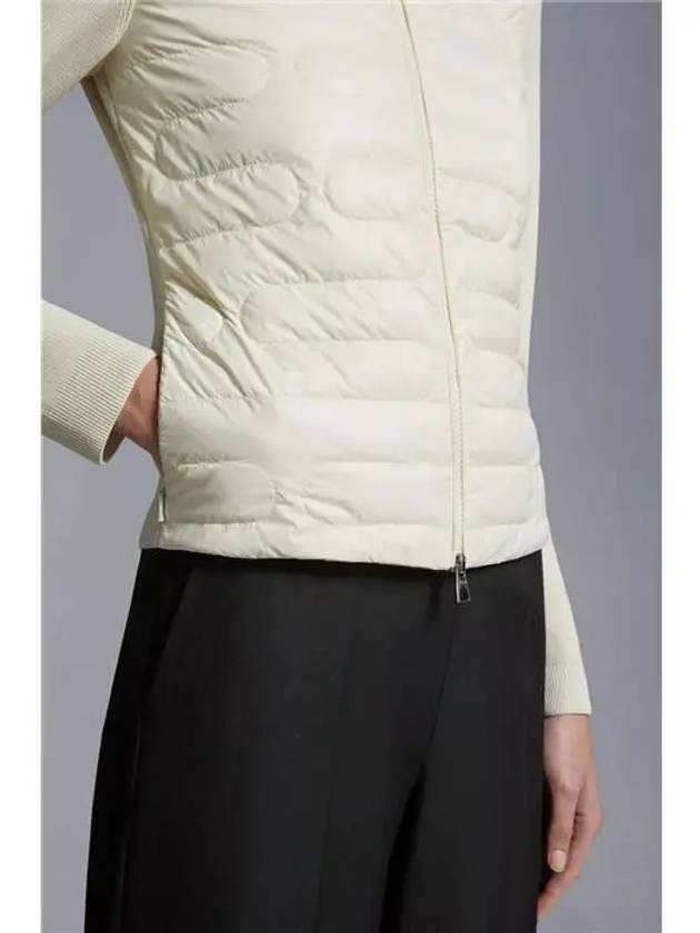 Women's Padded Down Cotton Zip-Up Jacket White - MONCLER - BALAAN 7