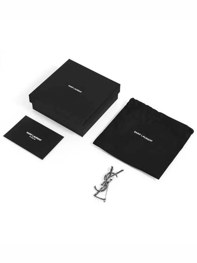 Opium YSL Crocodile Brooch Silver - SAINT LAURENT - BALAAN 4