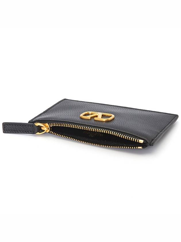 V Logo Card Wallet Black - VALENTINO - BALAAN 5