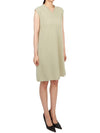 Women's V-neck Knit Midi Dress Green - MAISON MARGIELA - BALAAN 5