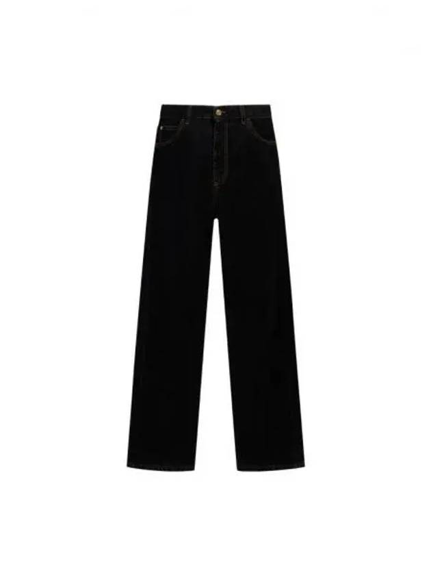 Flocked Denim Straight Jeans Black - MARNI - BALAAN 2