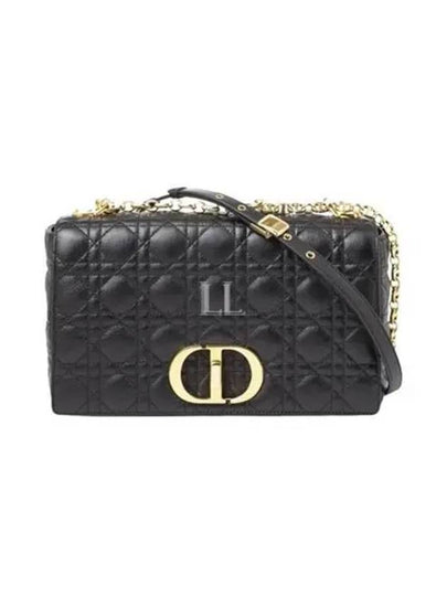 Caro Supple Cannage Calfskin Large Cross Bag Black - DIOR - BALAAN 2