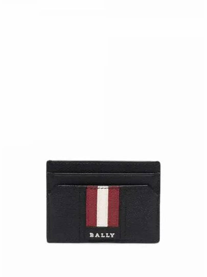 Tar Embossed Leather Card Wallet Black - BALLY - BALAAN 2