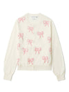 Ribbon Intarsia Knit Cardigan White - COMME DES GARCONS - BALAAN 2