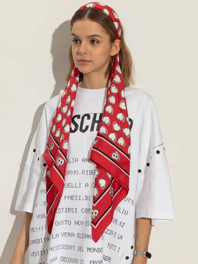 Moschino Headband With Scarf, Women's, Red - MOSCHINO - BALAAN 2