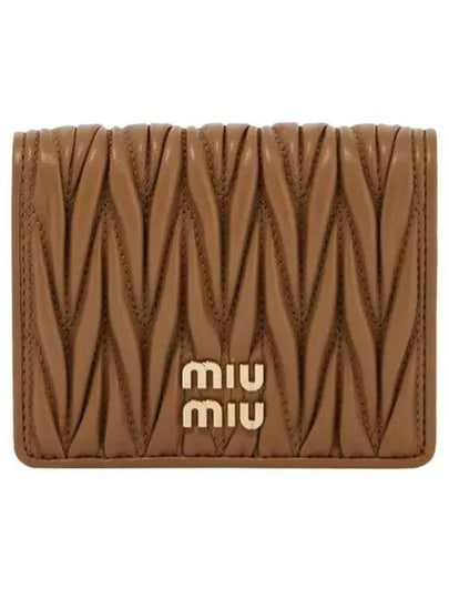 Matelasse Leather Half Wallet Caramel - MIU MIU - BALAAN 2