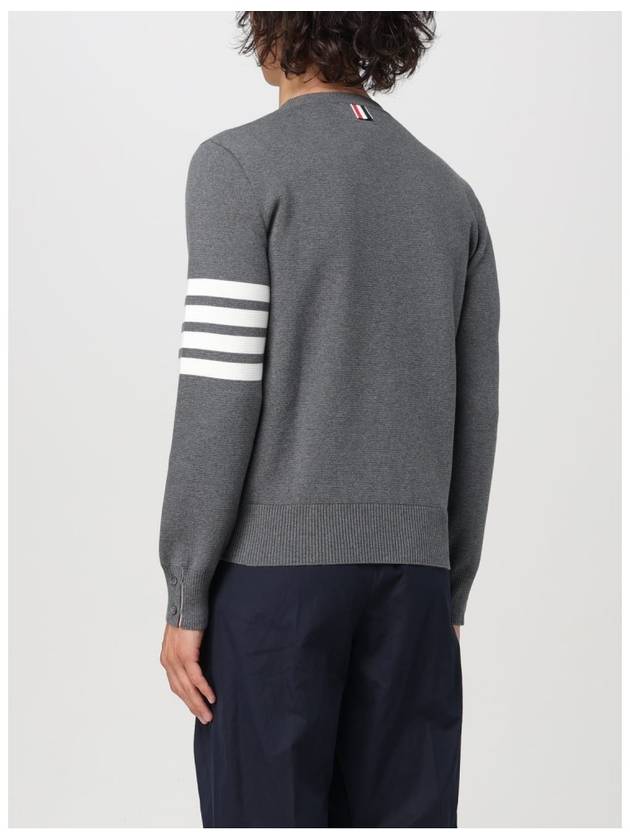 4 Bar Armband Milano Stitch Knit Top Mid Grey - THOM BROWNE - BALAAN 3