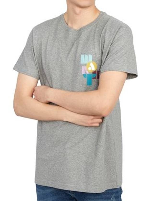 Zafferh Logo Cotton Short Sleeve T-Shirt Grey - ISABEL MARANT - BALAAN 4