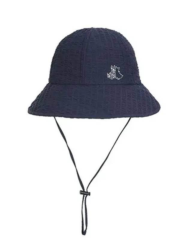 Women s Seersucker Bucket Hat 8624LZSP NAVY - BLACK&WHITE - BALAAN 2