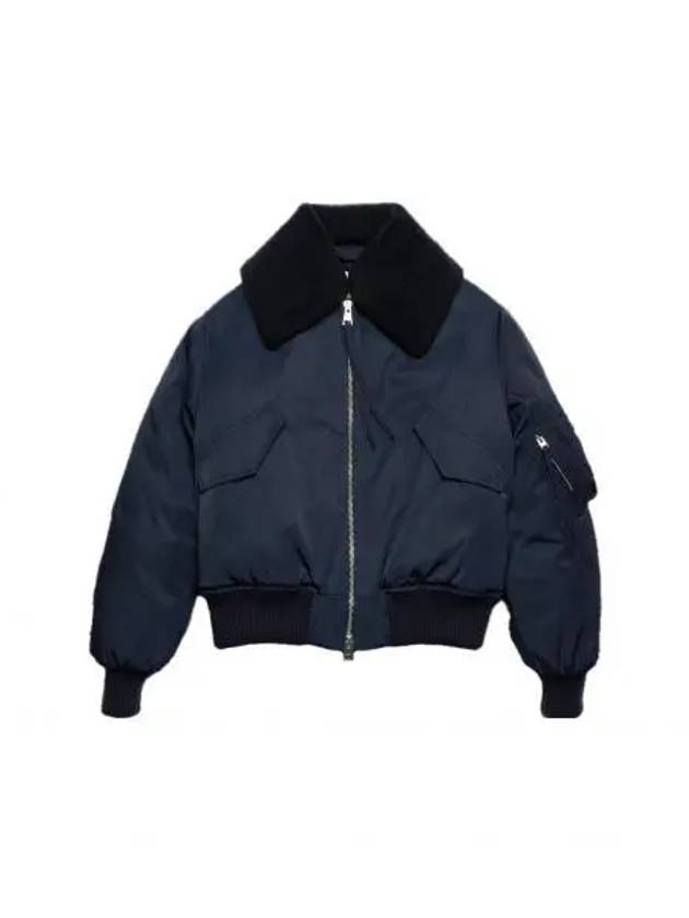 Boxy Fit Bomber Jacket Night Blue - AMI - BALAAN 2