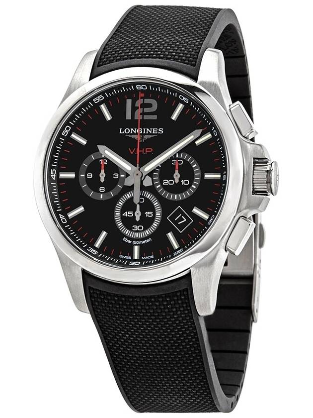 Longines Conquest V.H.P. Perpetual Chronograph Quartz Black Dial Men's Watch L37274569 - LONGINES - BALAAN 1