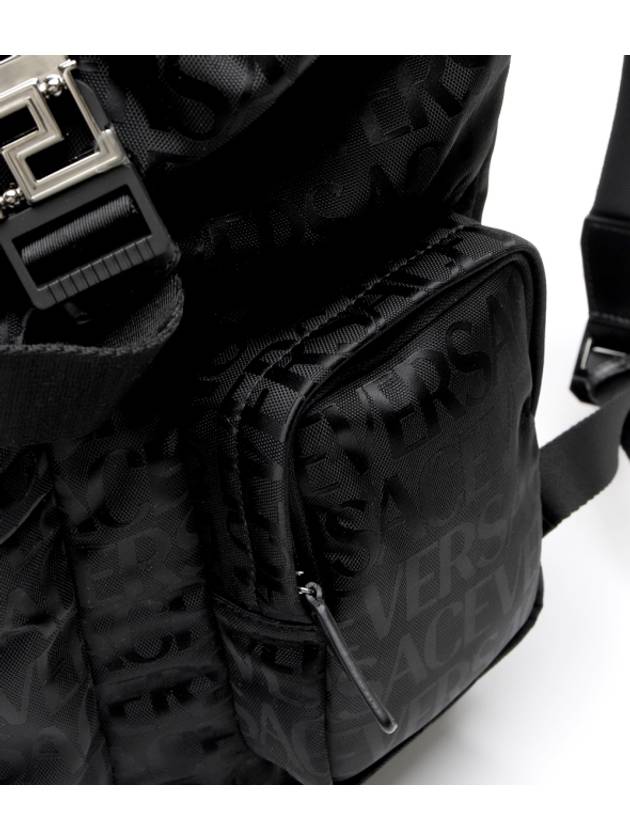 All Over Logo Print Nylon Backpack Black - VERSACE - BALAAN 7