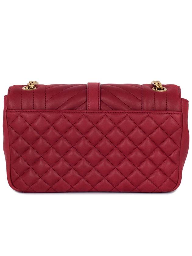 Gold Monogram Satchel Cross Bag Red - SAINT LAURENT - BALAAN 5