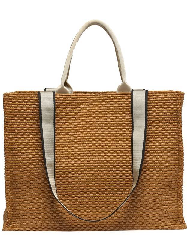 Raffia Tote Bag Brown - MARNI - BALAAN 1