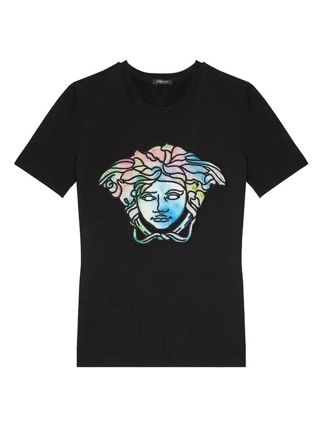 Medusa Hologram Short Sleeve T-Shirt Black - VERSACE - BALAAN 1